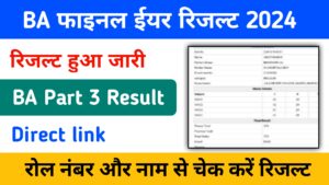 BA 3rd Year Result 2025: (बीए तृतीय वर्ष परिणाम 2024) जारी, चेक करे BA Final Year result