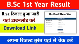 Bsc 1st year Result 2024: (बीएससी प्रथम वर्ष का परिणाम जारी) बीएससी रिजल्ट 2024 जल्दी यहां से चेक करें