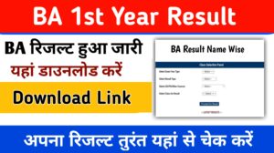 BA 1st Year Result 2024: (बीए फर्स्ट ईयर रिजल्ट 2024 जारी) BA प्रथम वर्ष रिजल्ट 2024 यहां से डाउनलोड करें