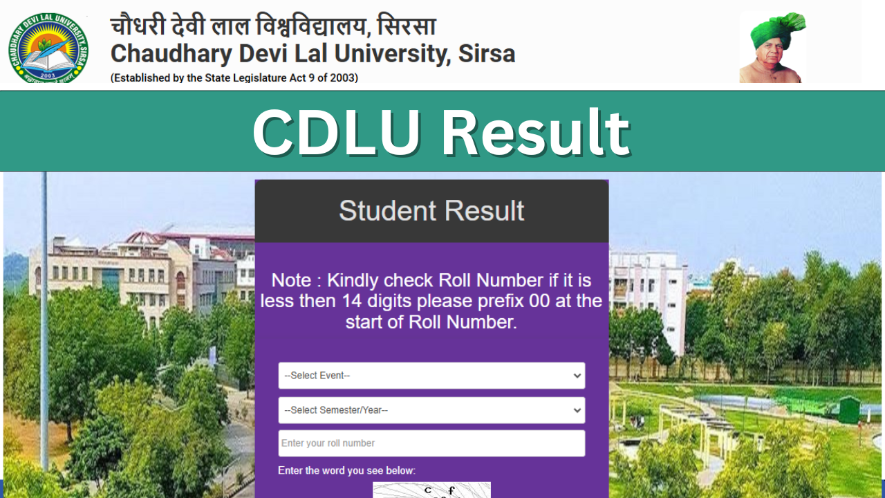 CDLU Result 2024: {Today} Check www.cdlu.ac.in/ BA B.sc, B.com, MA M.sc, M.com Results Available