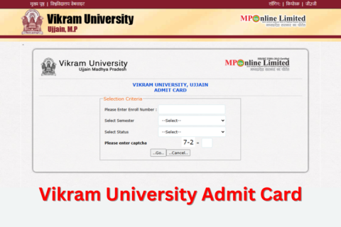 Vikram University Admit Card 2024: विक्रम यूनिवर्सिटी BA Bsc Bcom MA Msc Hall Tickets