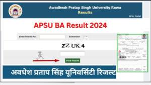 APSU BA Result 2024: {result.apsurewa.ac.in) Awadhesh Pratap Singh University BA Exam Results Available