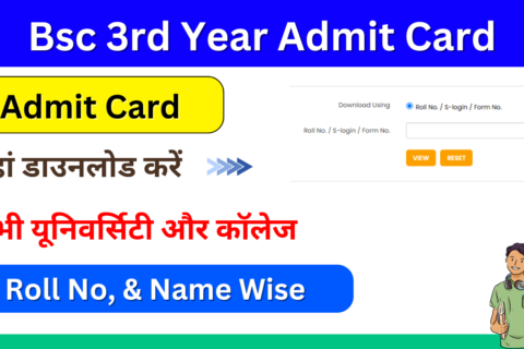 Bsc 3rd Year Admit Card 2025: (बीएससी एडमिट कार्ड 2025) जारी, विश्वविद्यालय अनुसार यहां डाउनलोड करें