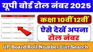 UP Board Roll Number List 2025: Class 10 & 12 PDF Download Name Wise Link at upmsp.edu.in