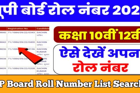 UP Board Roll Number List 2025: Class 10 & 12 PDF Download Name Wise Link at upmsp.edu.in