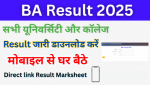 BA Result 2025: (बीए रिजल्ट 2025 जारी) BA 1st 2nd Year Result नाम रोल नंबर से डाउनलोड करें