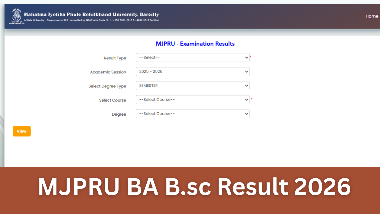 MJPRU Result 2026: OUT (mjpruiums.in) Check BA B.sc UG/PG Semester Results Online
