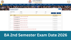 BA 2nd Semester Exam Date 2026: Out बीए सेकंड सेमेस्टर टाइम टेबल यहां डाउनलोड करें BA Exam Schedule 2026