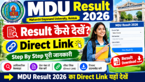 MDU Result 2026: Out at mdu.ac.in: Direct Link to Download BA Bsc Bcom UG and PG Marksheet PDF